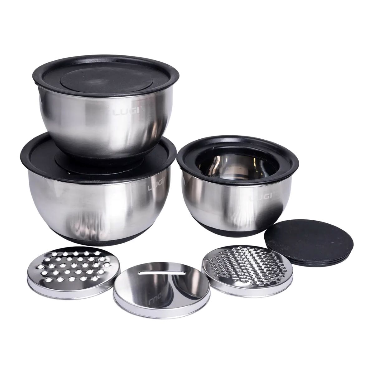 Набор салатниц Lugi 3 шт Хром (LG-02/3PCS)