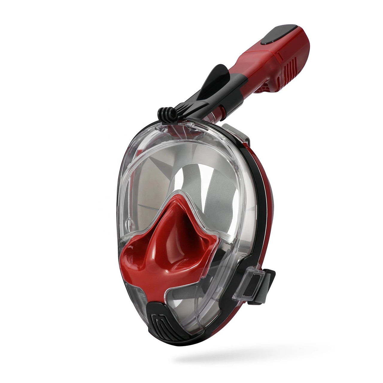 Маска для сноркелінгу TheNice EasyBreath-III M2101 на все обличчя для дайвінгу S/M Червоно-чорний (SUN2780)