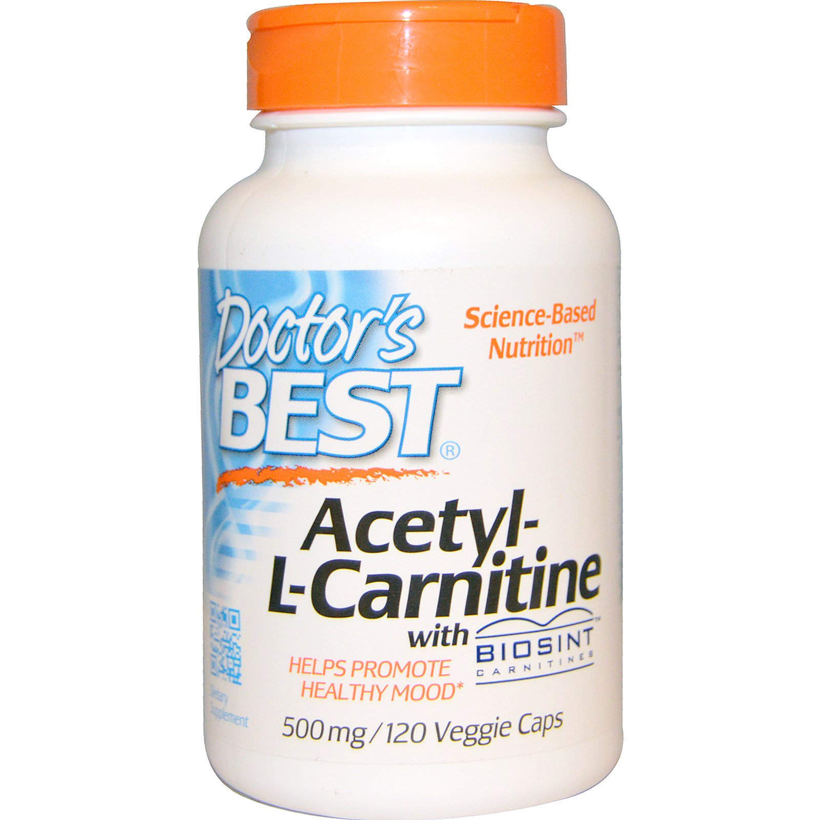 Ацетил карнітин Acetyl-L-Carnitin Doctor's Best 500 мг 120 капсул (508)