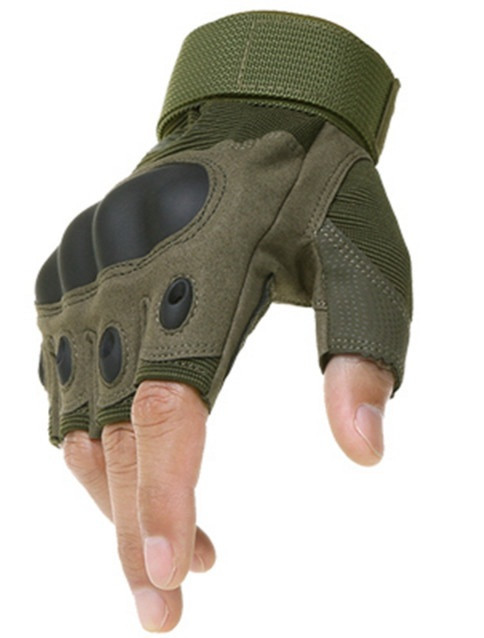 Тактические перчатки открытые Military M Олива