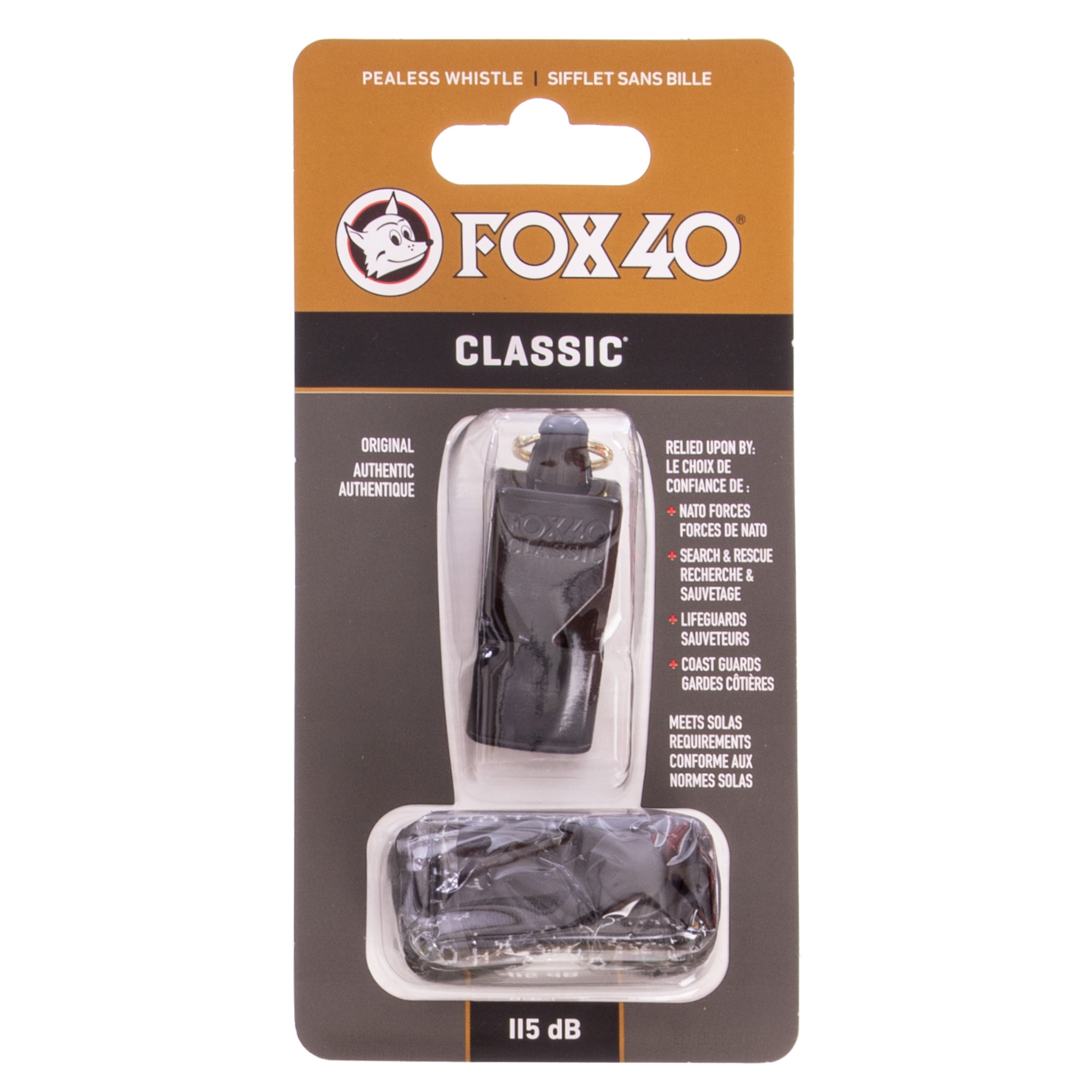 Свисток судейский пластиковый FOX40-CLASSIC Черный