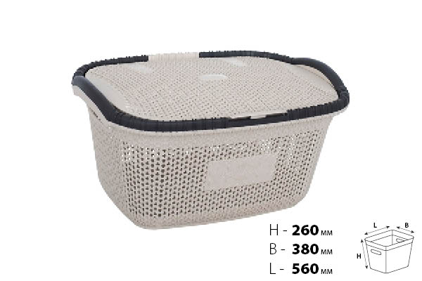 Кошик для білизни з кришкою VIOLET HOUSE CAPPUCHINO Віолетта (6513098)