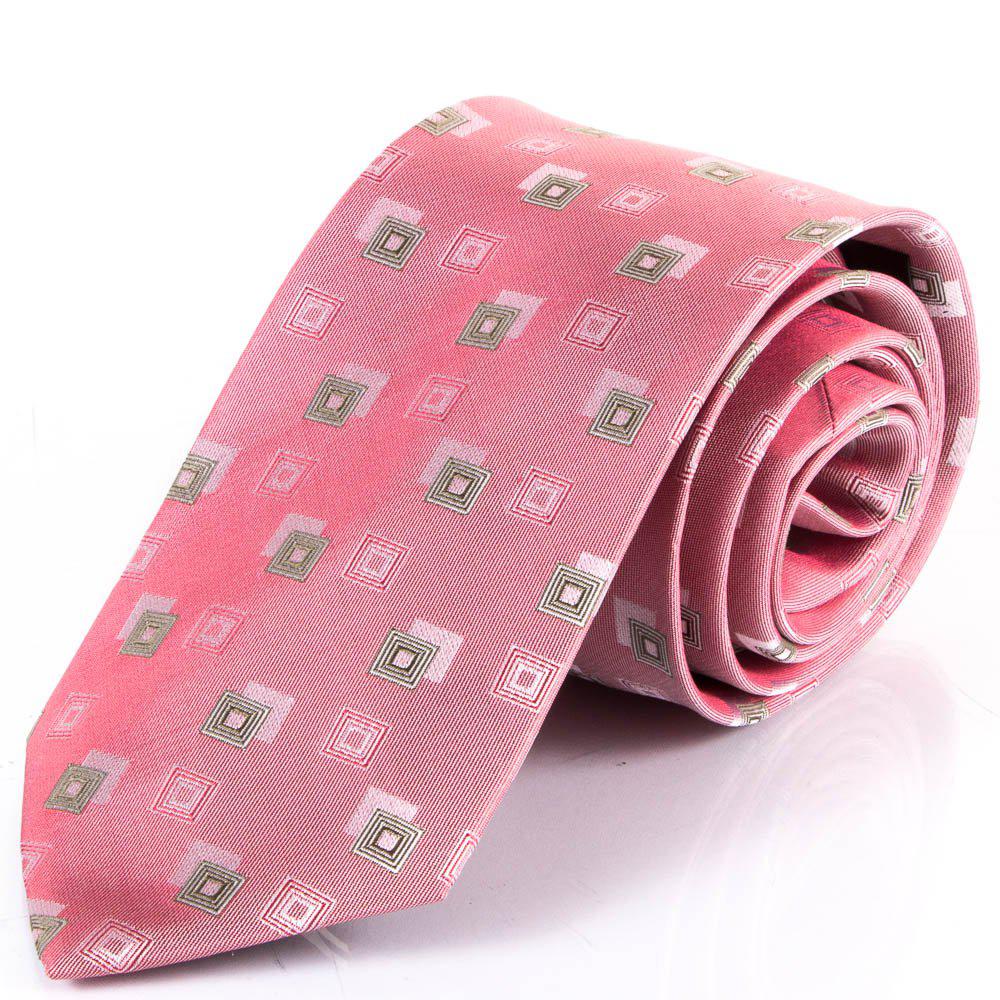 Краватка шовкова стандартна Schönau - 35 Розово-сірий