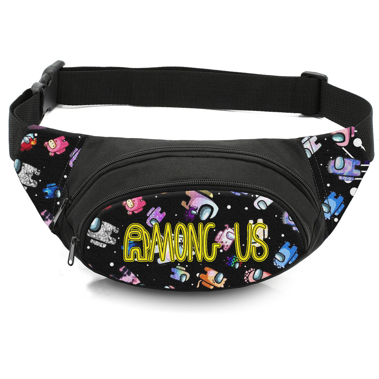 Дитяча сумка-бананка Among Us 32x8x13 см, чорна