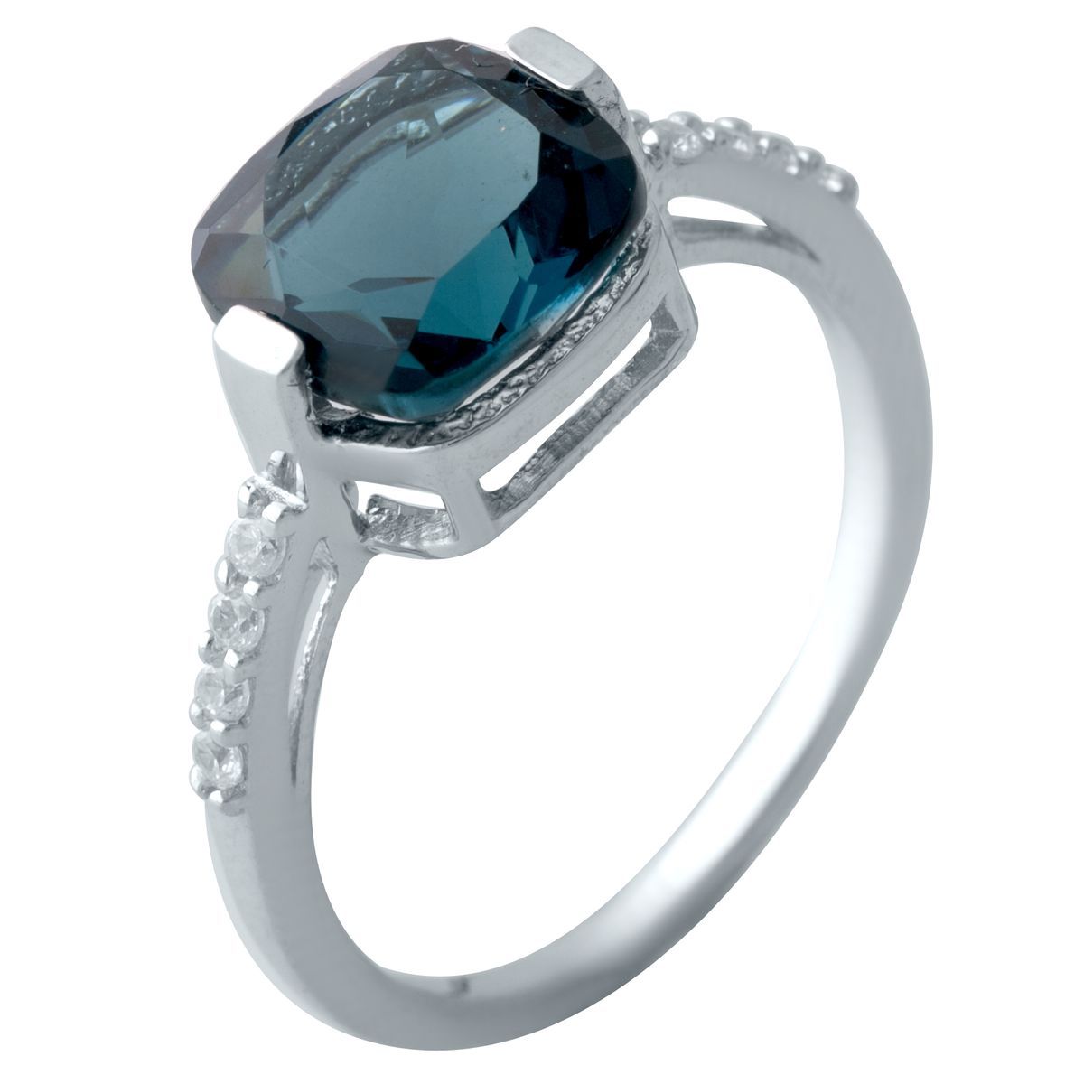 Серебряное кольцо SilverBreeze с натуральным топазом Лондон Блю 2.855ct 17 размер (2019848)
