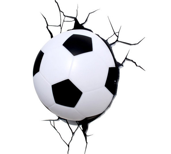 Светильник Футбольный мяч 3D в стене (109-1083294)