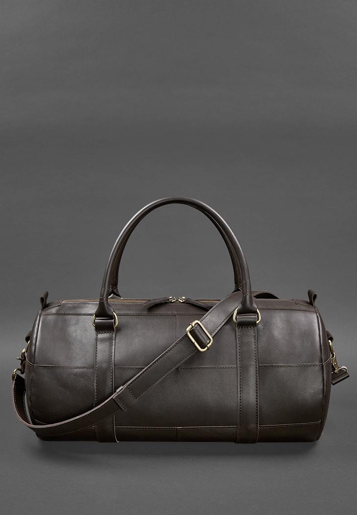 Шкіряна сумка Harper темно-коричнева краст BlankNote