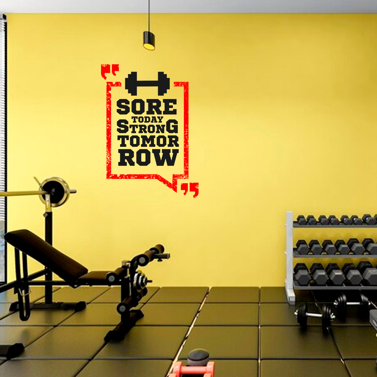 Виниловая интерьерная наклейка Кавун Sore today strong tomorrow 60 х 82 см (НС001094)