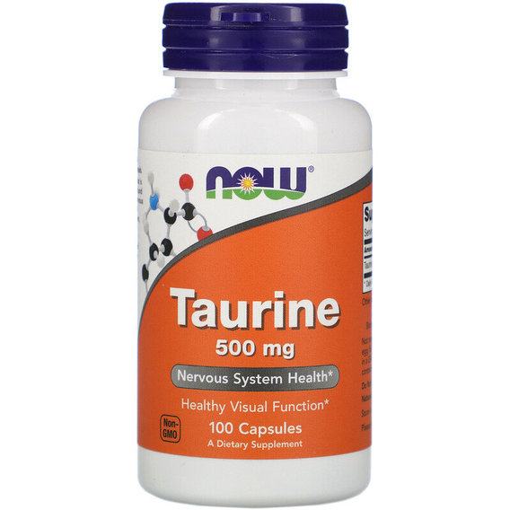 Таурин NOW Foods Taurine 500 mg 100 Caps NOW-00140