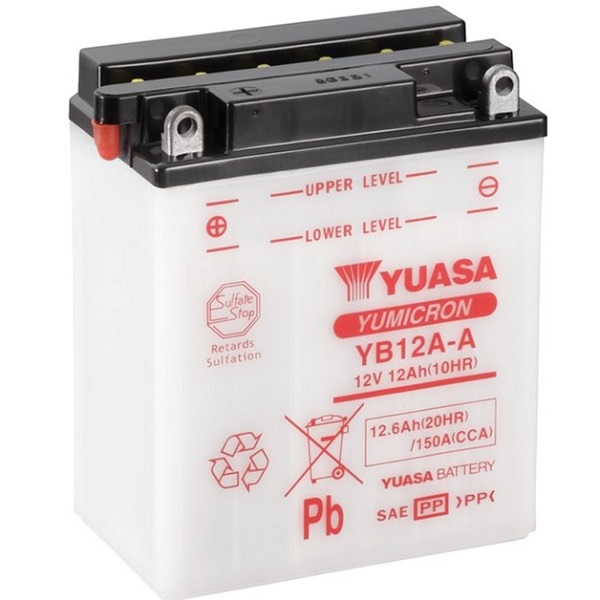 Мото аккумулятор Yuasa 12.6 Ah/12V YuMicron Battery (сухозаряжений) (YB12A-A)