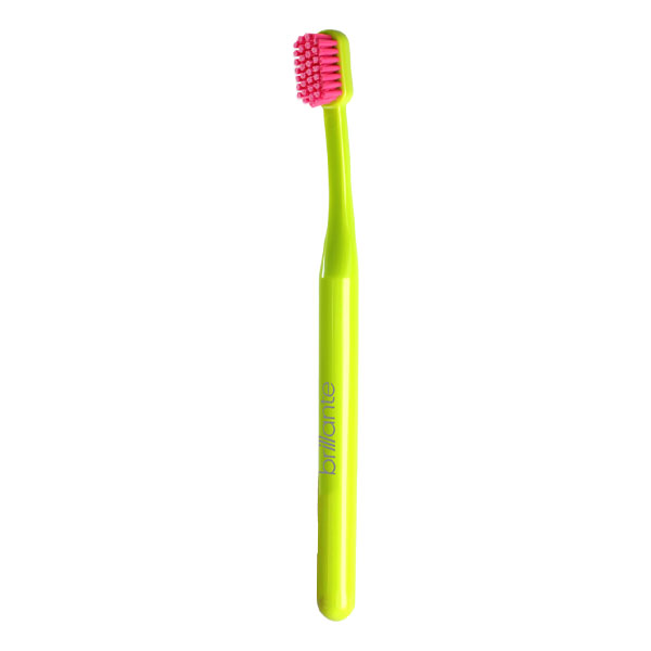 Зубна щітка Brillante м'яка щетина для дорослих Green&pink
