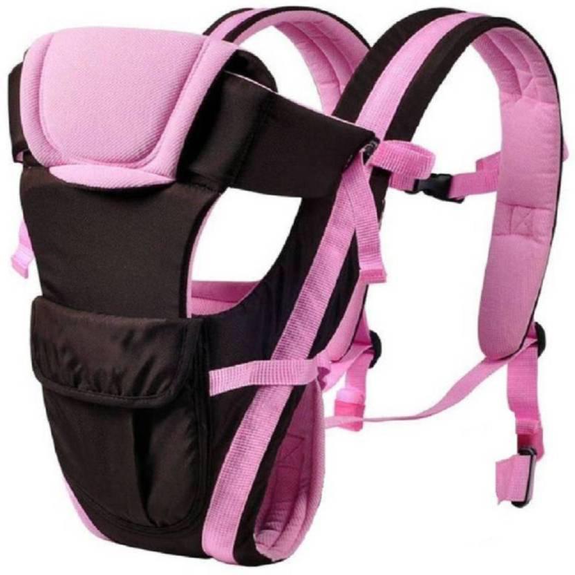 Сумка-кенгуру SUNROZ BP-14 Baby Carrier рюкзак для перенесення дитини Чорно-рожевий (SUN0976)