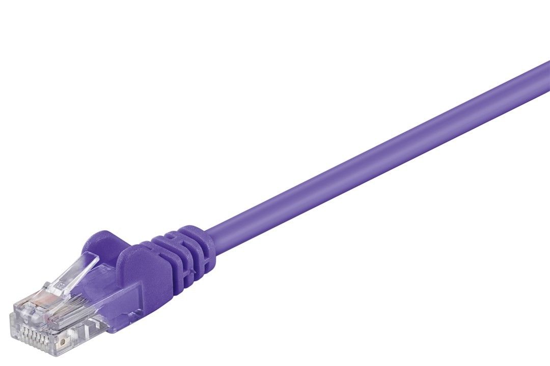 Патч-корд неекранований Goobay RJ45 UTP5e 30.0m patch AWG28 D=4.5mm Gold Protect фіолетовий (75.09.5237)