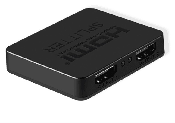 Перехідник моніторний Gutbay HDMI 1x2 (Splitter) Act v1.4 4K@30Hz 3D чорний (78.01.2853)