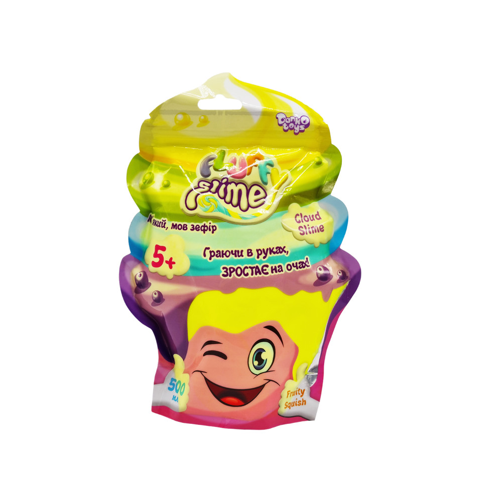 Вязкая масса "Fluffy Slime" Danko Toys FLS-02-01U упаковка 500 мл Желтый