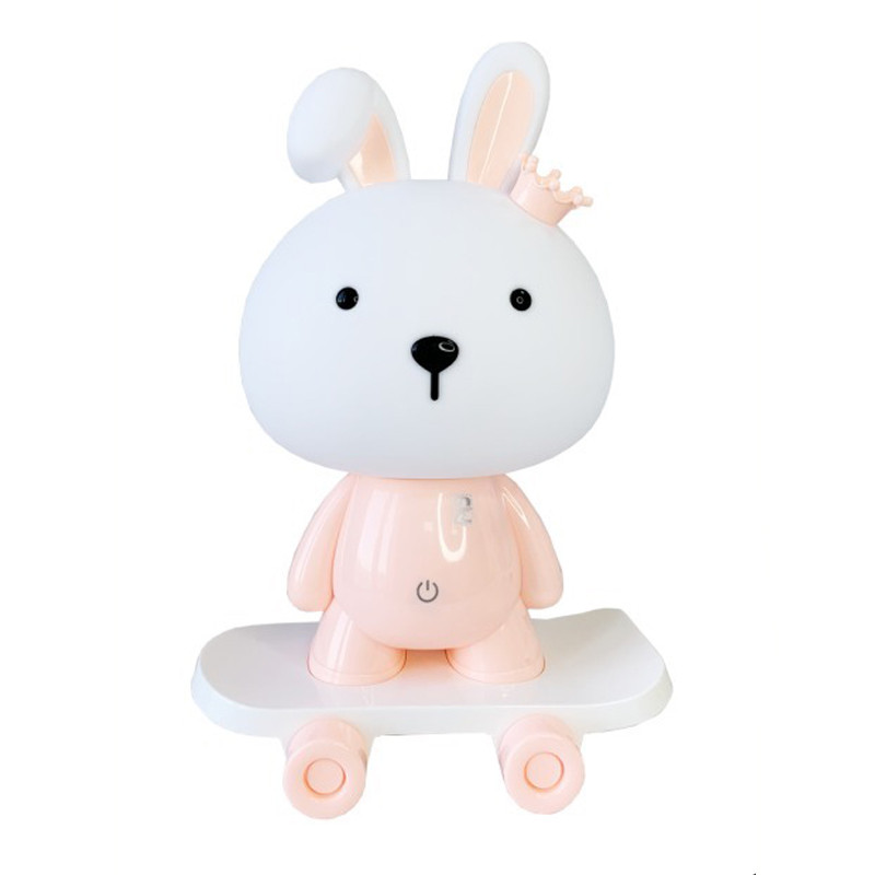 Ночник детский Зайчик на скейте Mega Zayka MGZ-1407 (Pink)