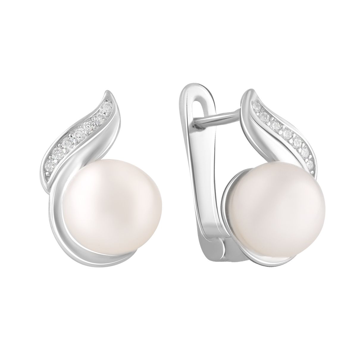 Срібні сережки SilverBreeze з перлами (2084150)