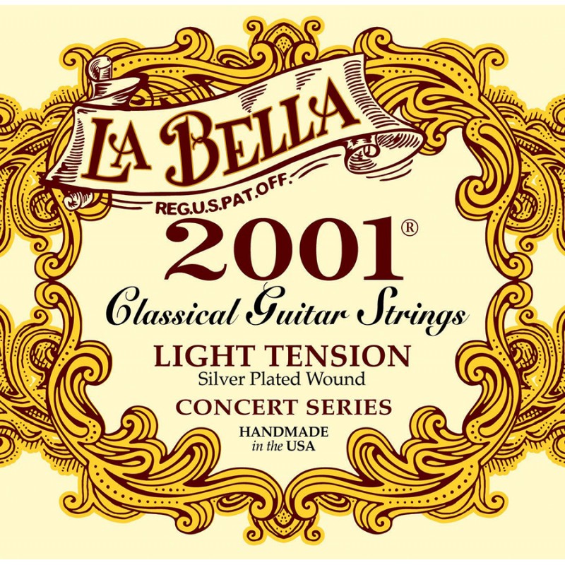 Струни для класичної гітари La Bella 2001L Classic Silver Plated Light Tension