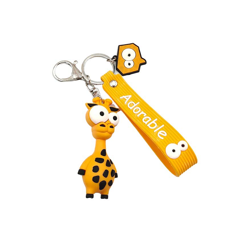 Брелок-жираф Shantou, силіконовий, жовтий, 7,6 см