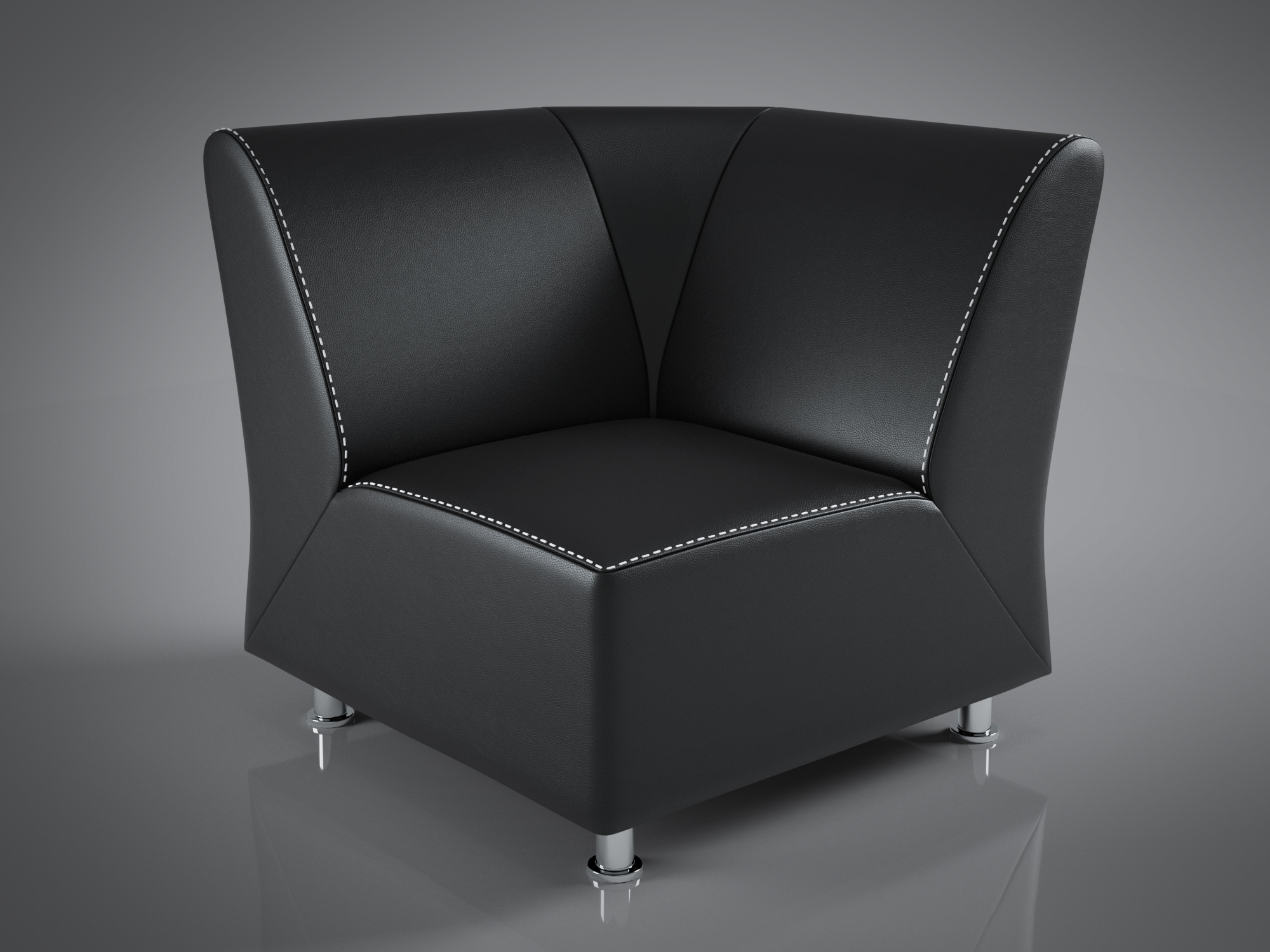 Угол Челендж Sentenzo 840x840xН850мм черный