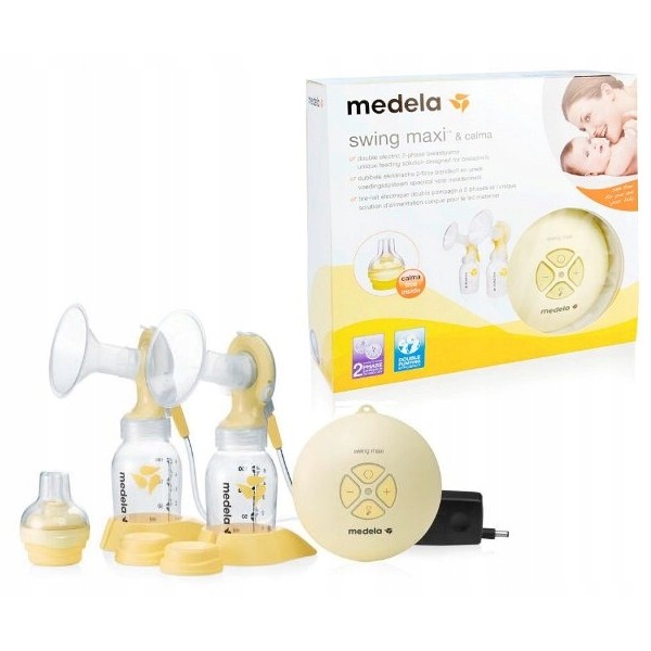 Молокоотсос Medela Swing Maxi + Кальма (смарт соска) двухфазный электрический 2-phase Breast Pump