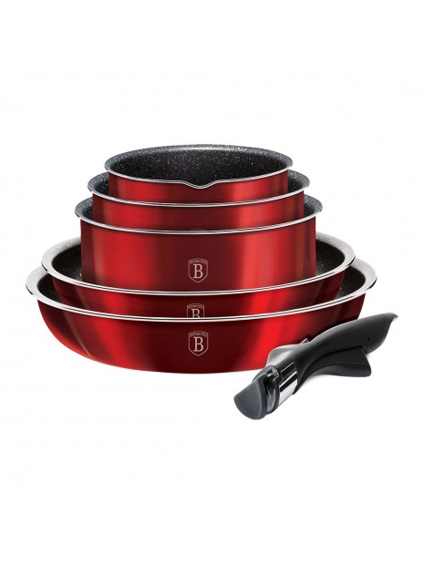 Набор 12 предметов посуды Berlinger Haus Metallic Line Burgundy Edition (BH-1674)