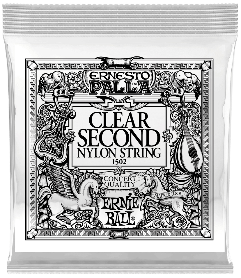 Струна Ernie Ball 1502 Clear 2nd Ernesto Palla Nylon Classical Guitar String .032