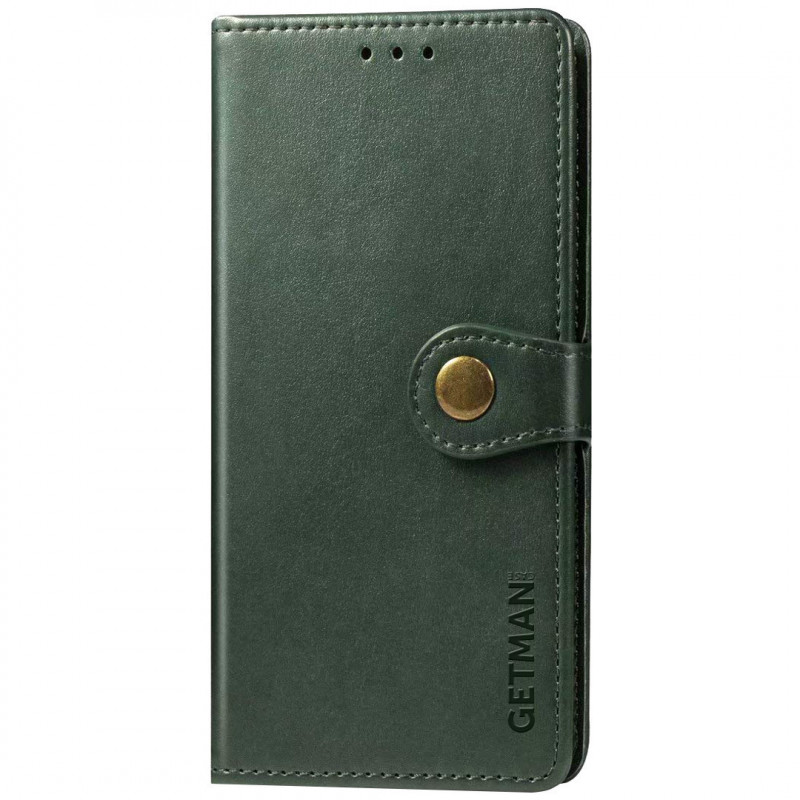 Кожаный Чехол книжка GETMAN Gallant (PU) для Xiaomi Redmi Note 10 Pro Max (Зеленый) 1126125