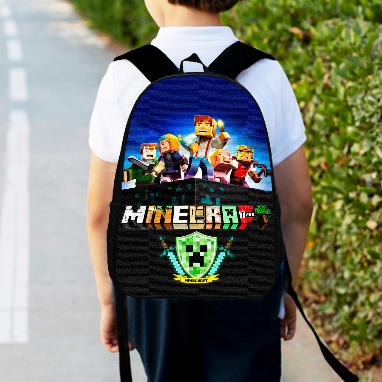 Дитячий рюкзак Minecraft 34×27×13 см, водонепроникний оксфорд, різнокольоровий