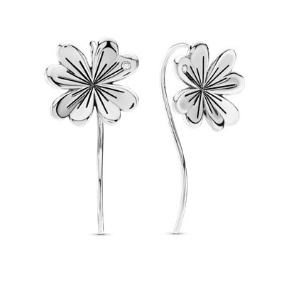 Срібні сережки No Brand Конюшина 297908CZ (1434559293)