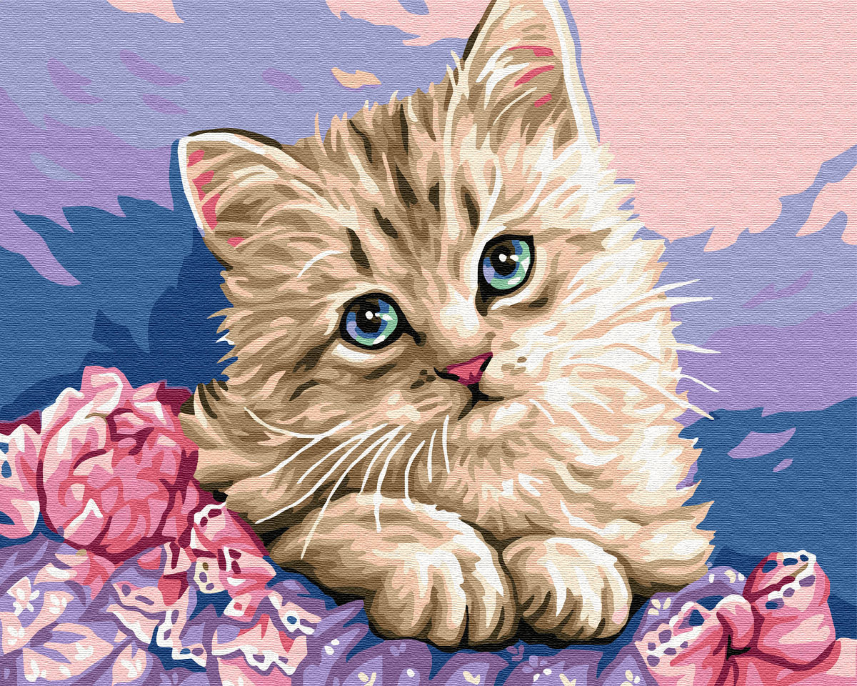 Картина за номерами BrushMe "Синьооке кошеня" 40х50 см GX29696