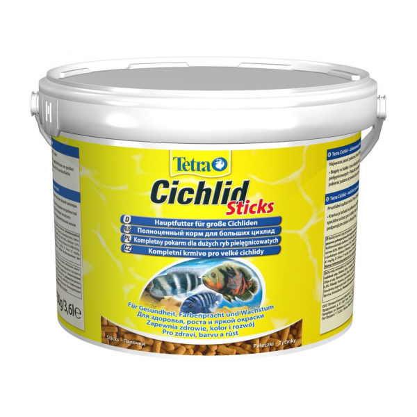 Сухой корм для аквариумных рыб Tetra в палочках Cichlid Sticks 10 л для всех цихлид
