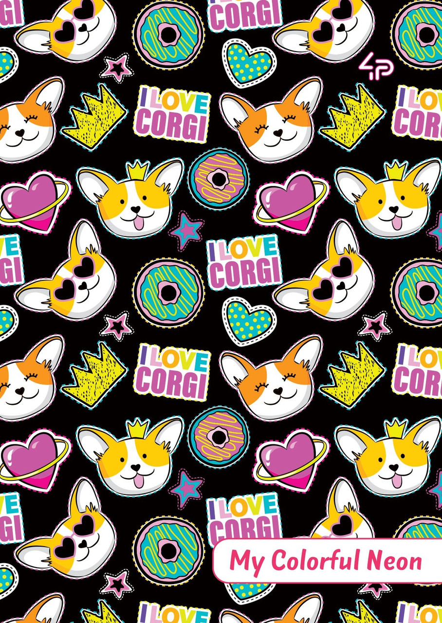 Блокнот 4Profi Neon pattern dogs 40 листов формат А6 905478