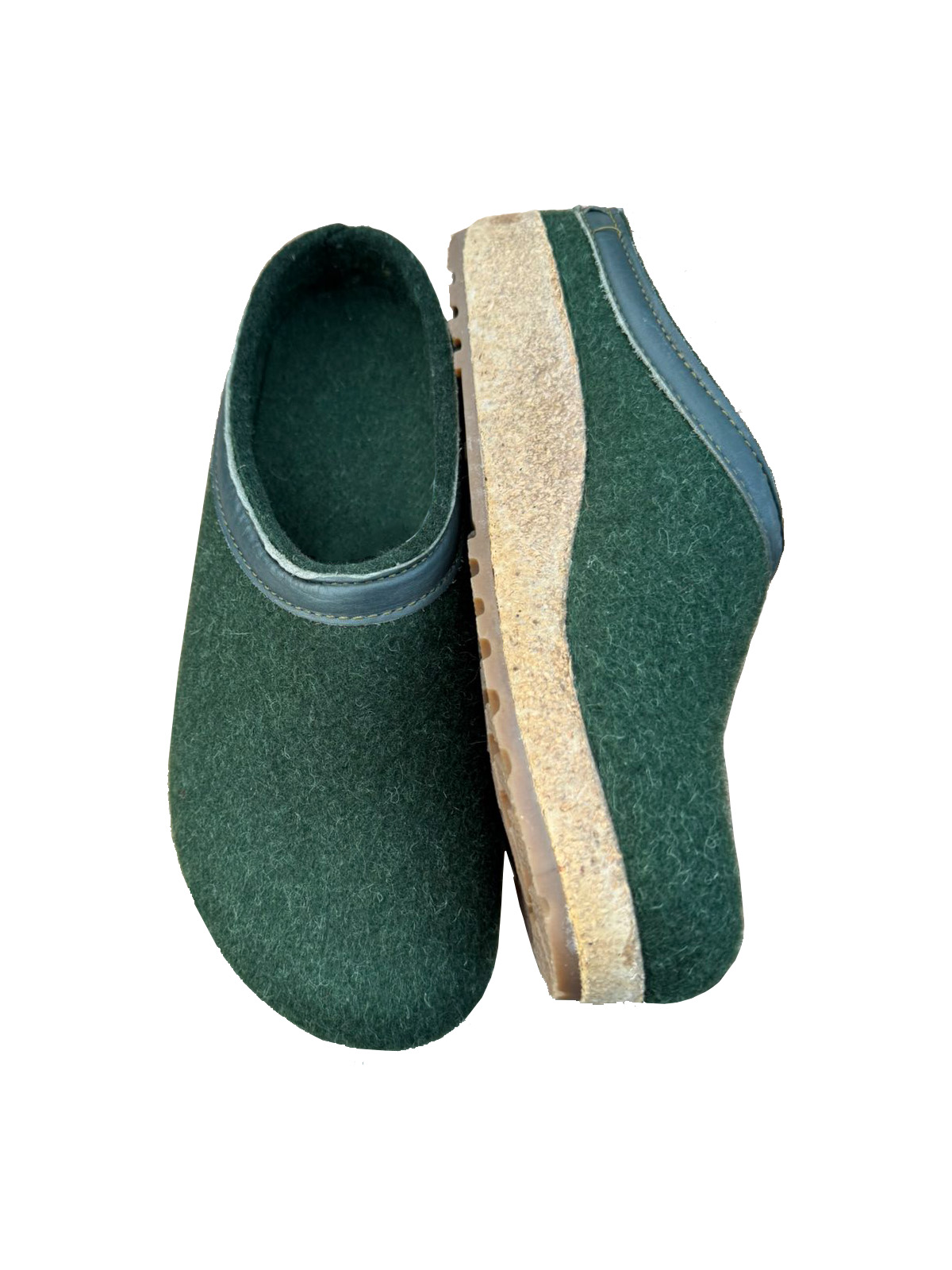 Тапки из натурального войлока Haflinger 40 Зеленый (600902-40)