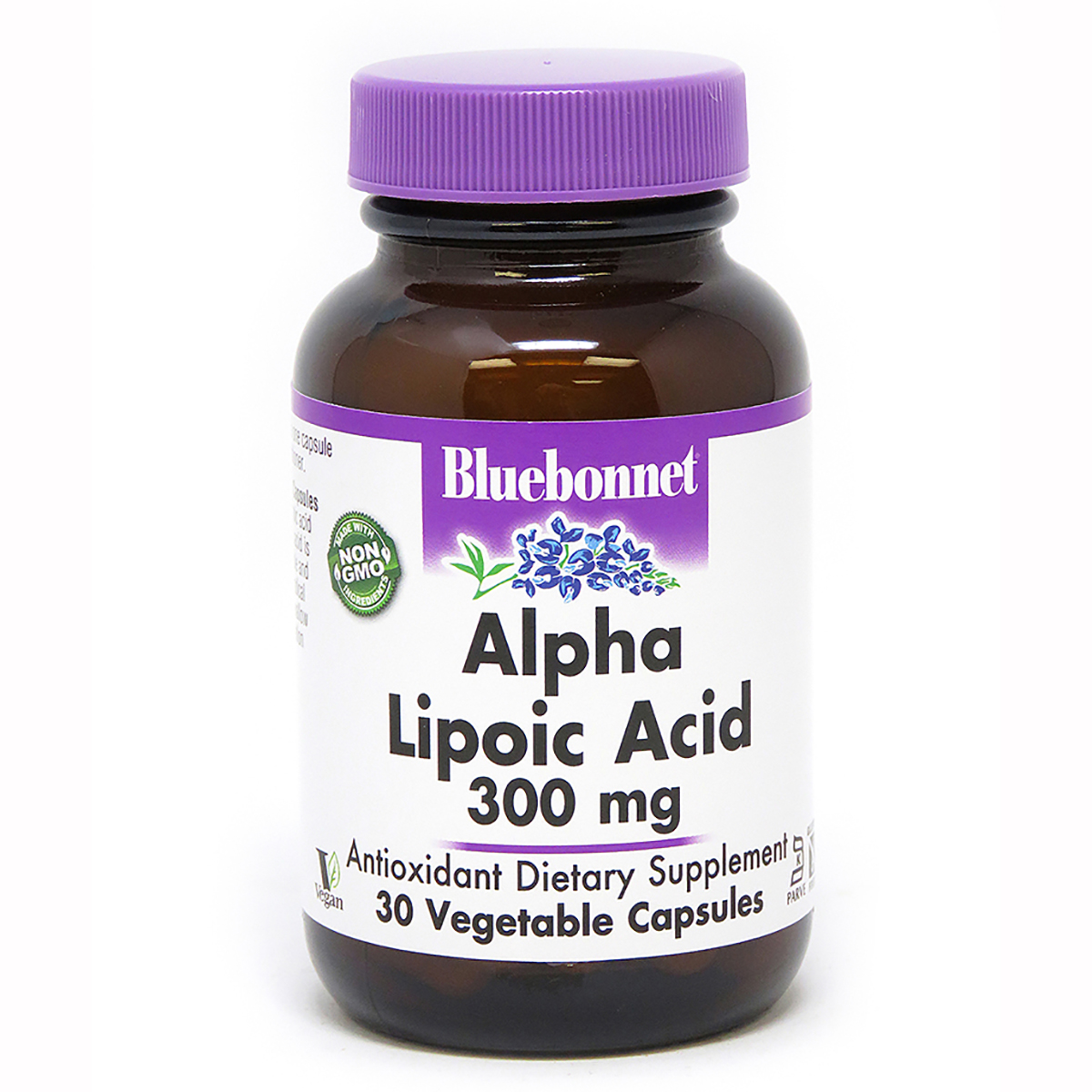 Альфа Липоевая Кислота 300 мг Bluebonnet Nutrition 30 растительных капсул