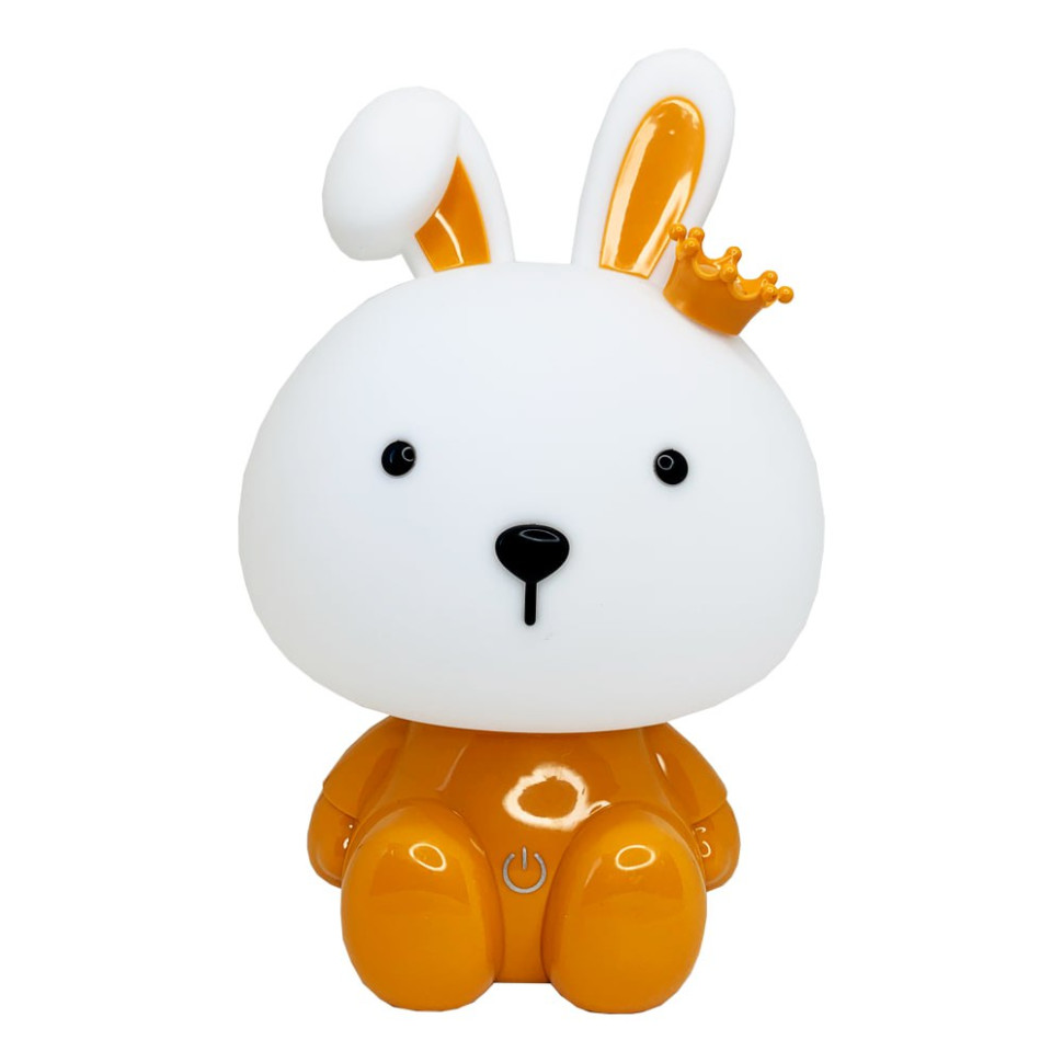 Ночник детский "Зайка с короной" Mega Zayka MGZ-1405(Orange) сетевой питание от USB