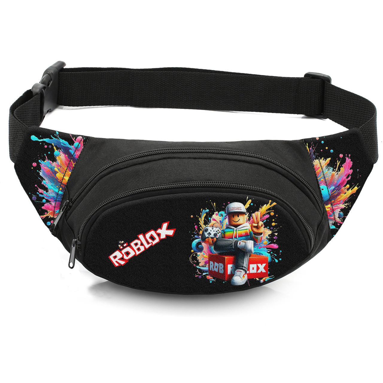 Дитяча сумка-бананка Roblox 32x8x13 см, чорна — арт. 2894520111