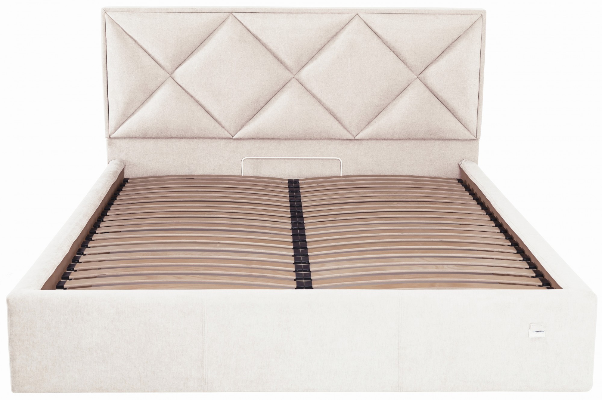 Кровать Двуспальная Richman Лидс 160 х 200 см Мисти Milk С подъемным механизмом и нишей для белья Бежевая