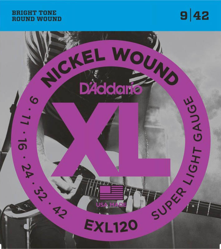 Струни для електрогітари D'Addario EXL120 Super Light Electric Guitar Strings 9/42