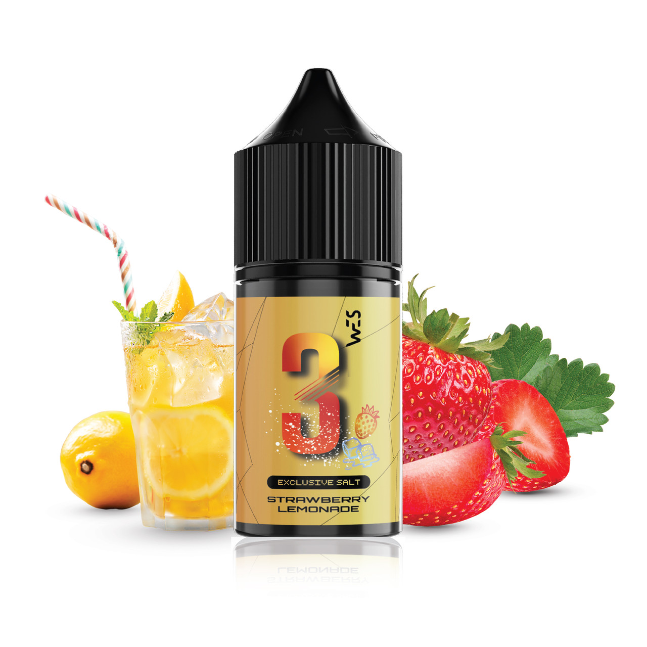 Жидкость для вейпа на солевом никотине WES Gold 15 мл 50 мг Strawberry Lemonade Клубничный лимонад (15316-hbr)