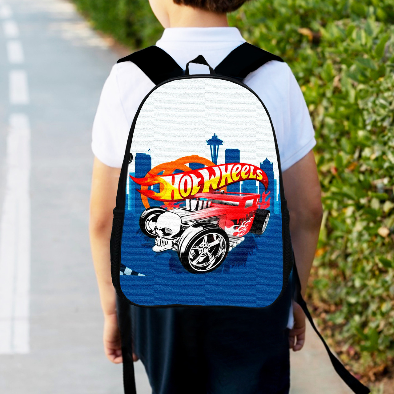 Дитячий рюкзак Hot Wheels 34х27х13 см, поліестер, різнокольоровий