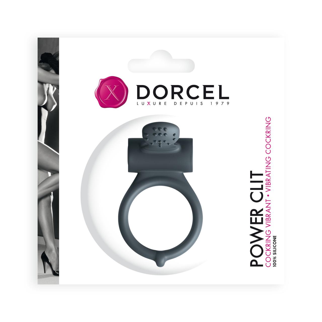 Ерекційне кільце Dorcel Power Clit Black V2 з вібрацією (MD1410)
