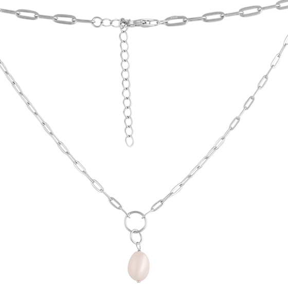 Серебряное колье SilverBreeze с натуральным жемчугом барочным (2115687) 460-510