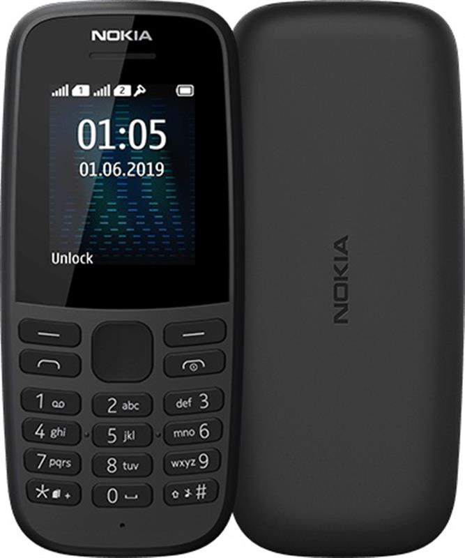Nokia 105 2019 Single Sim Black