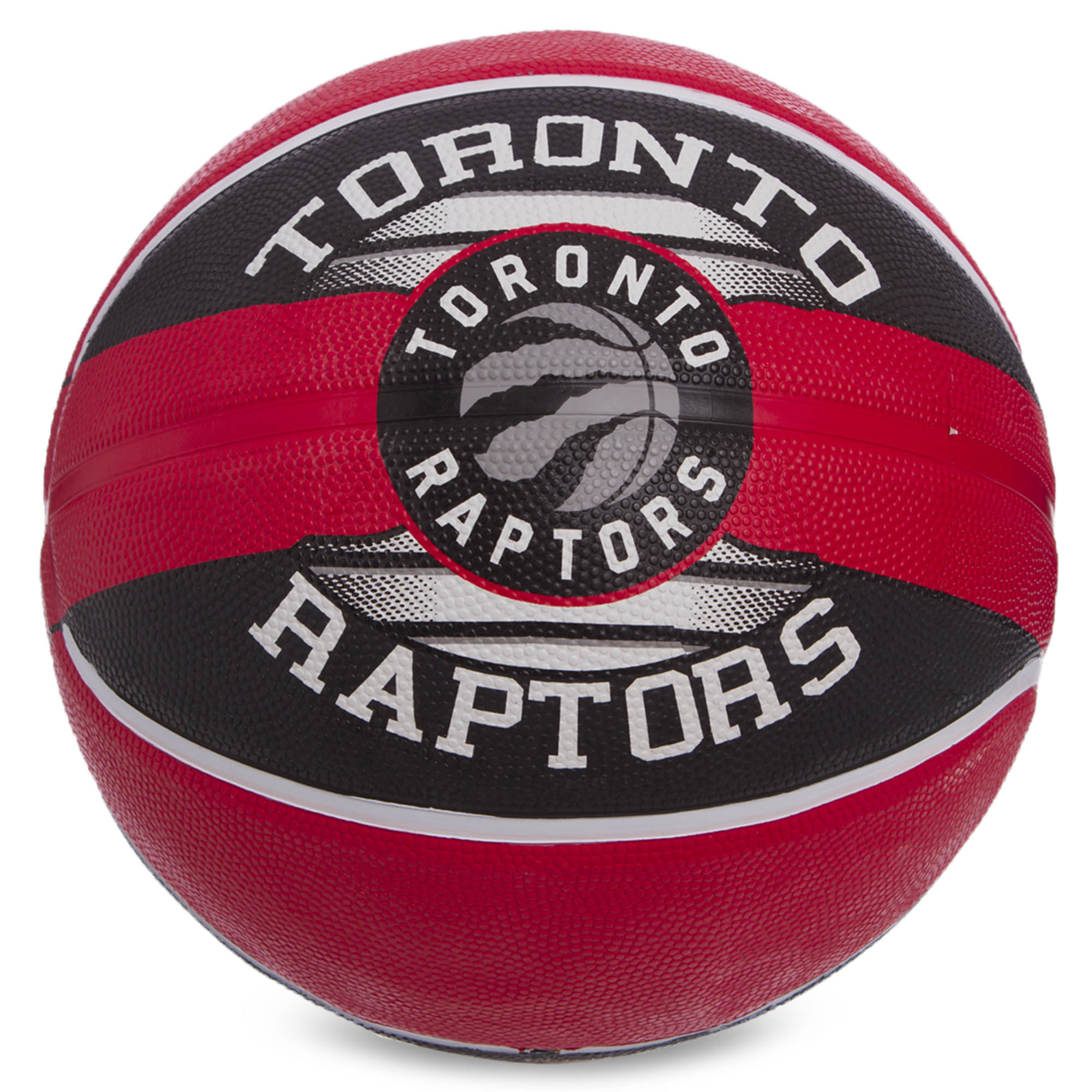 М'яч баскетбольний гумовий planeta-sport №7 SPALDING 83511Z NBA TEAM-TORONTO RAPTORS Червоний-чорний