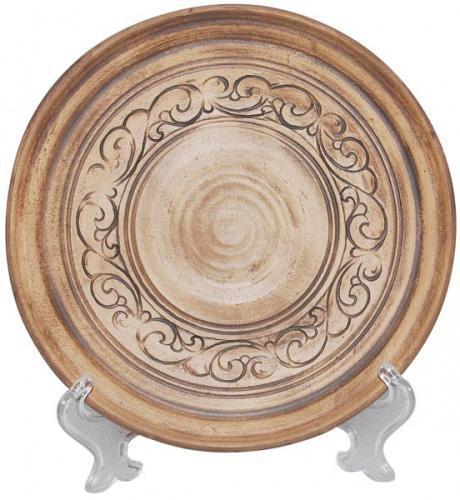 Тарелка керамическая Покутская керамика Шляхтянская d 20 см Светло-коричневый (ST-503515_psg)