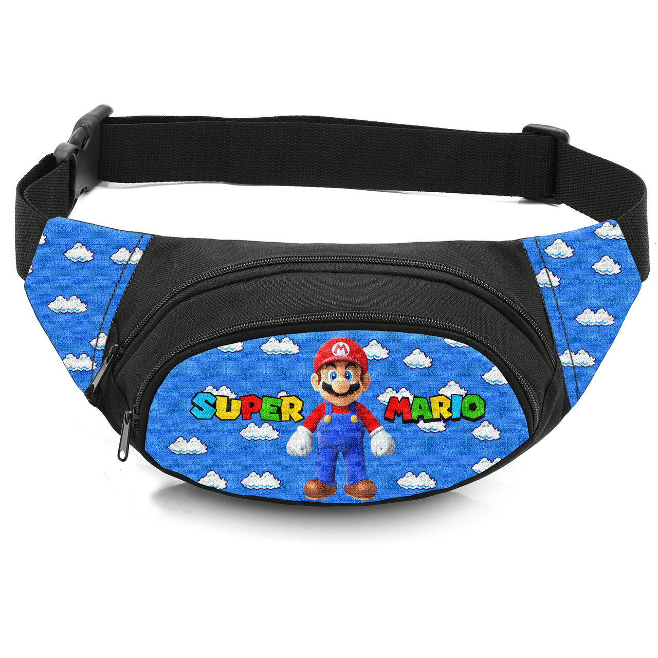 Дитяча сумка-бананка Super Mario, 32x8x13 см, чорна — арт. 2905469214