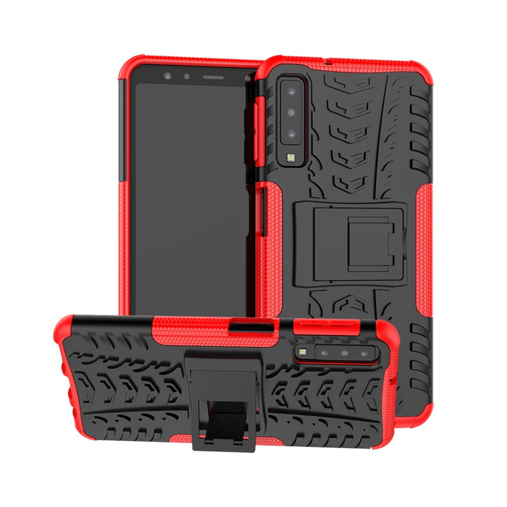 Чохол Armor Case для Samsung A750 Galaxy A7 2018 Червоний (hub_QktQ20406)