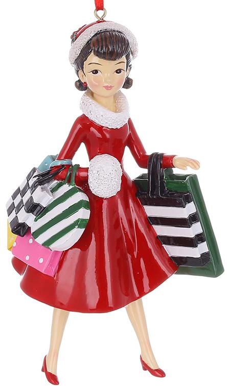 Елочная игрушка BonaDi Christmas shopping 9х6х15 см Разноцветный DP232144