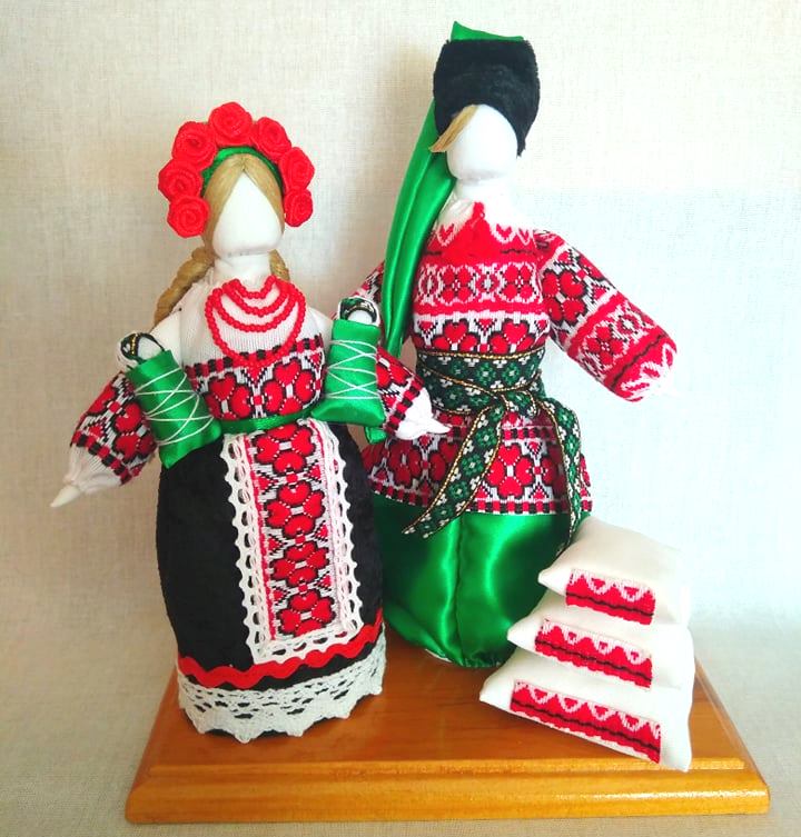 Лялька-мотанка КЛЮЙ Нерозлучники 25см Різнокольорова (K0093)